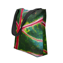 Load image into Gallery viewer, Blown up croton leaf print displaying loud red, green and yellow hues