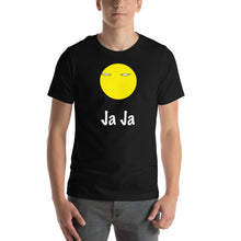 Load image into Gallery viewer, Yellow emoji style graphic with german phrase ' Ja Ja ' underneath