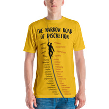 Load image into Gallery viewer, Black silhouette of man walking a tight rope with contrasting text on either side