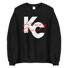 Load image into Gallery viewer, Letters K and C fused in a white graphic with the words Krazy Cool in fun, red type