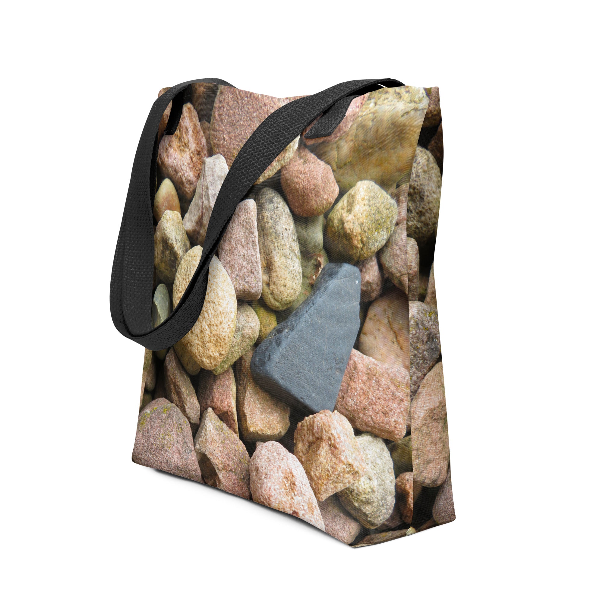 Earth tone colored stones in all over print design