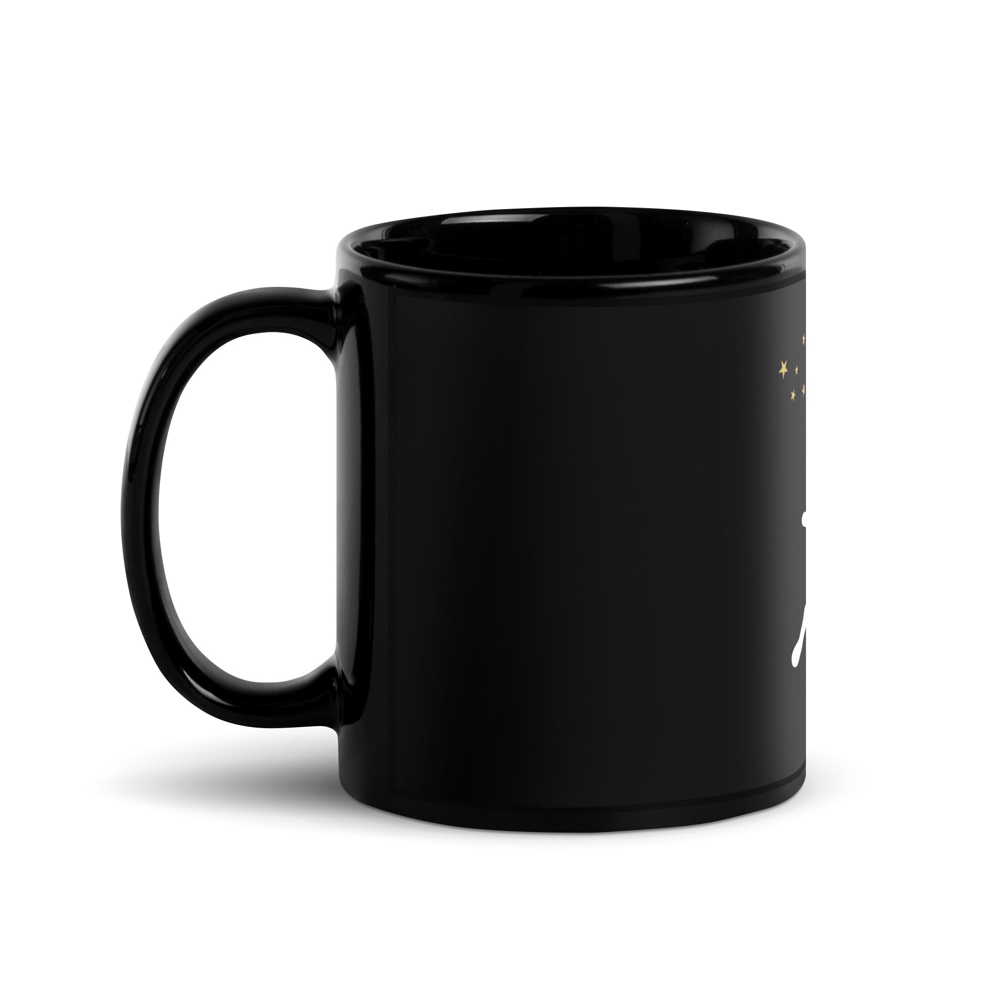 Black Glossy Mug: Cat
