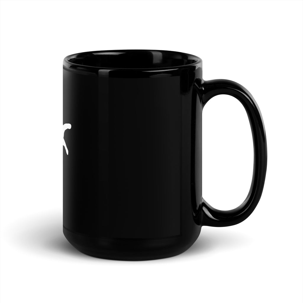 Black Glossy Mug: Cat