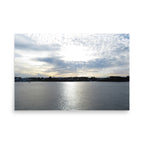 Ocean Sunset with a cloudy sky