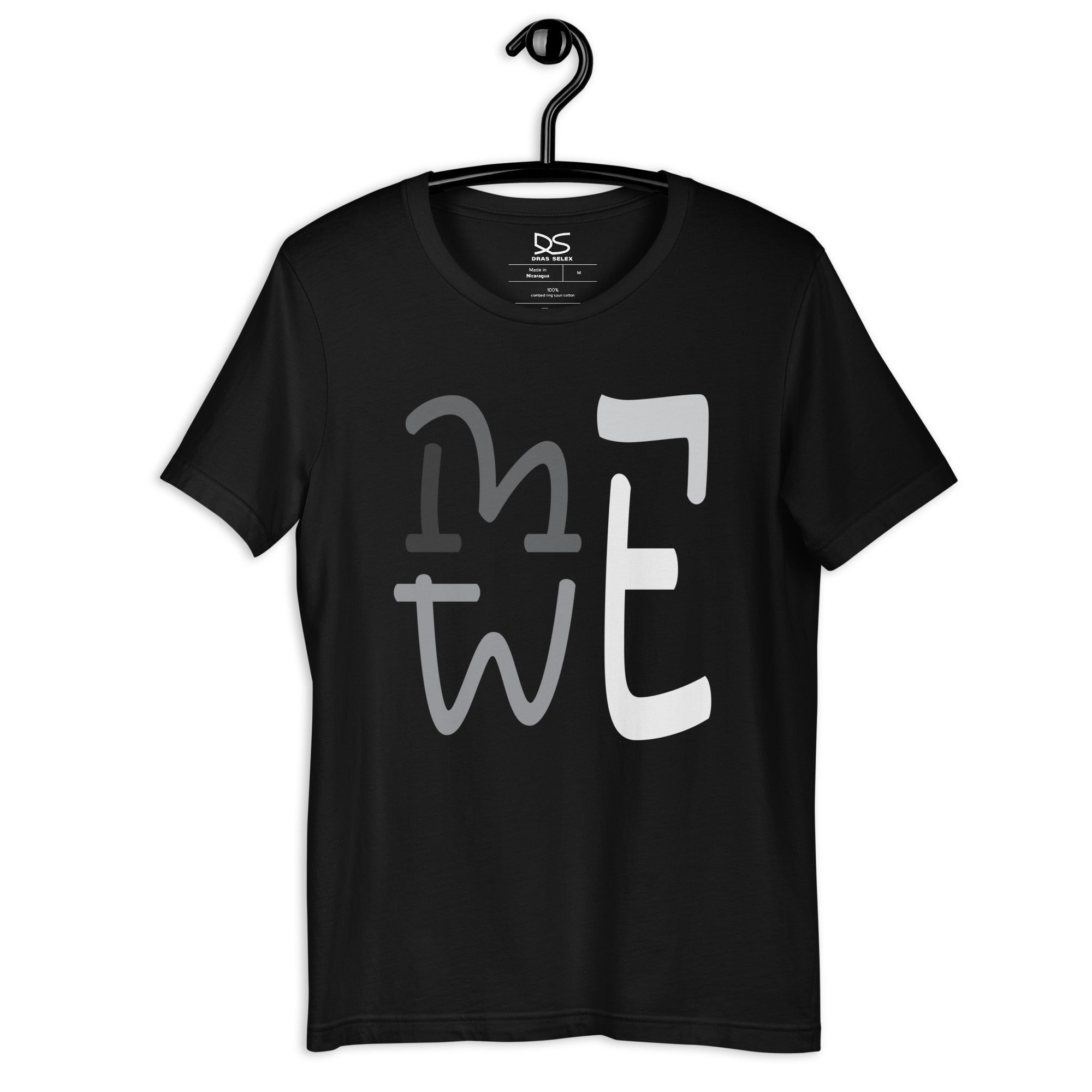Letters M, W and E forming a Me We Graphic