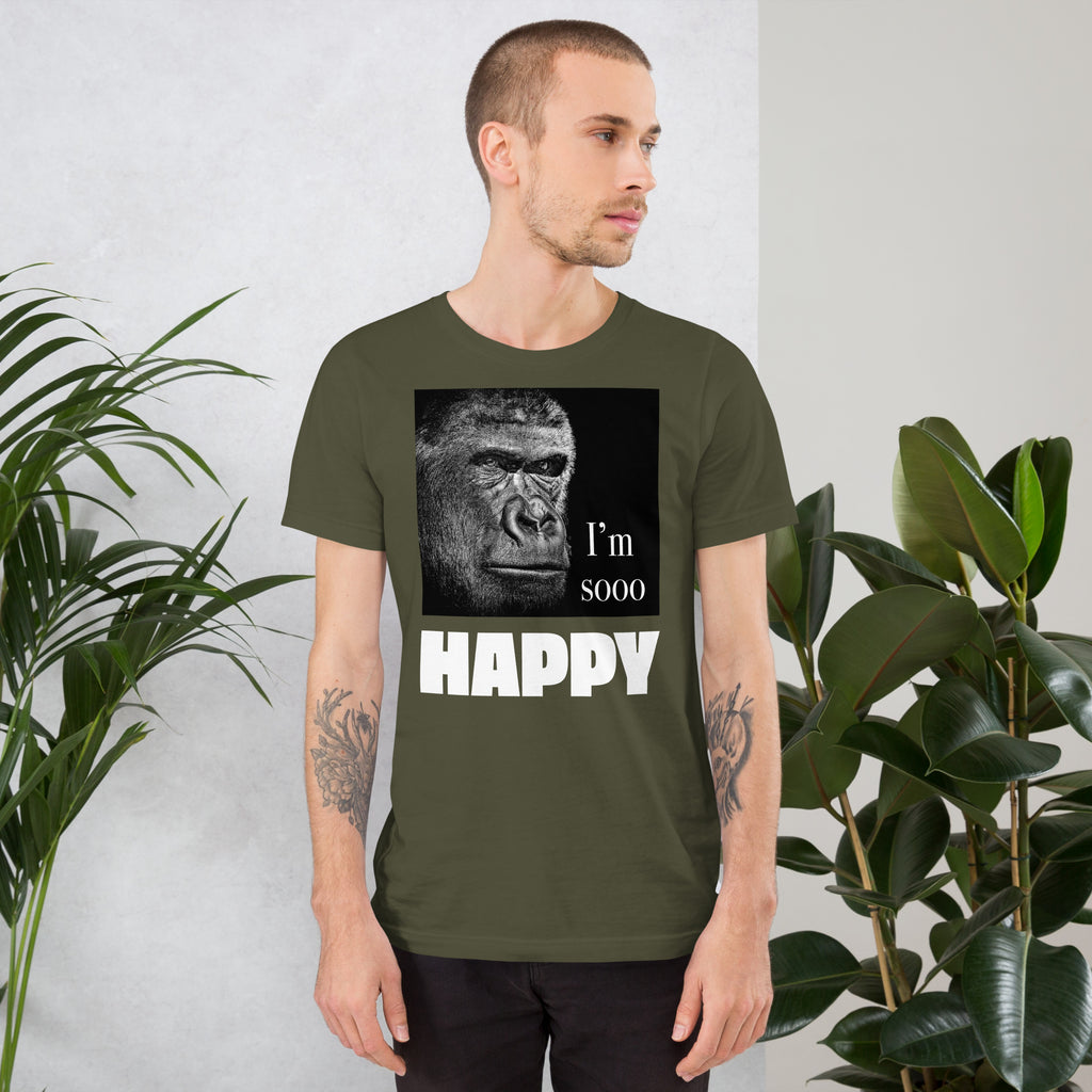 Serious Ape face incorporated in black and white design