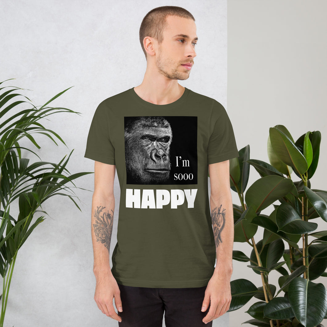 Serious Ape face incorporated in black and white design