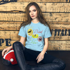 3 photos of birds integrated with yellow, red and green text