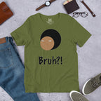 Animated image of man with afro and sarcastic expression, word Bruh underneath graphic
