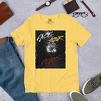 Creature creeping forward in dark photo with the words Face your Fears in edgy typestyle