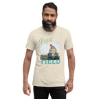 Photo of Father and Daughter on small 4 wheeler combined with german text