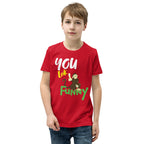 Illustration of playful monkey combined with white, yellow and green text