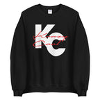 Letters K and C fused in a white graphic with the words Krazy Cool in fun, red type