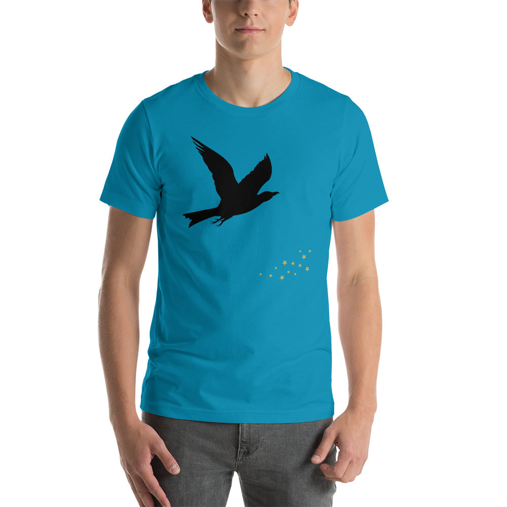 Black silhouette Graphic of bird flying