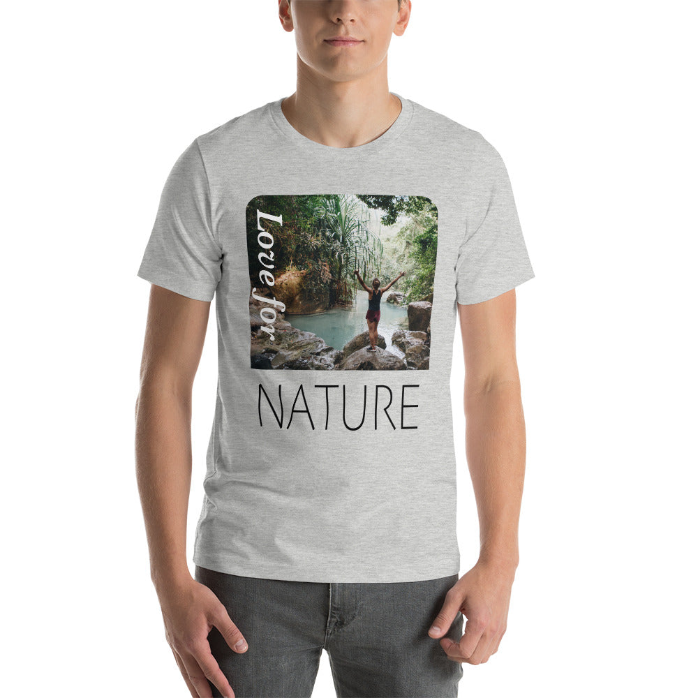 Photo of women in jungle combined with the words Love For Nature