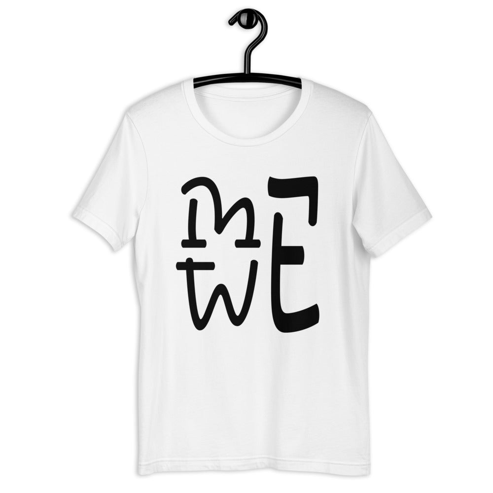 Letters M, W and E forming a Me We Graphic